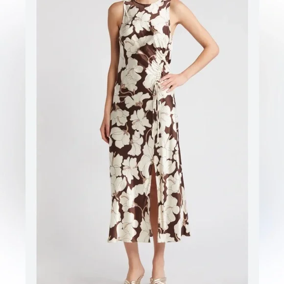 Rails Gabriella floral ruched midi dress size small - Picture 4 of 6